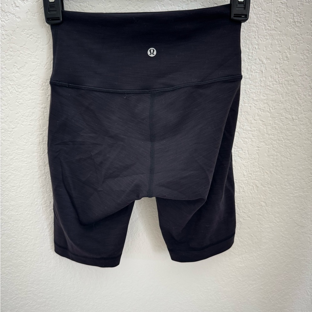 Lululemon Athletica Heather Black Bike Shorts High-Rise